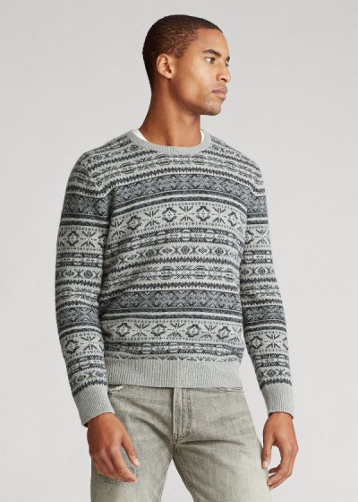 Suéter Polo Ralph Lauren Fair Isle Algodão-Blend Homem 73608-SIHQ